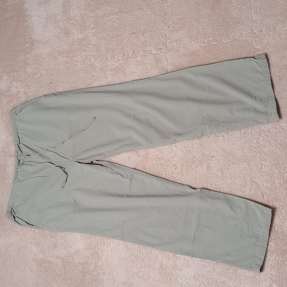 Exofficio Pants Women's Size Small Khaki Tan Nylon Drawstring Trousers Vintage